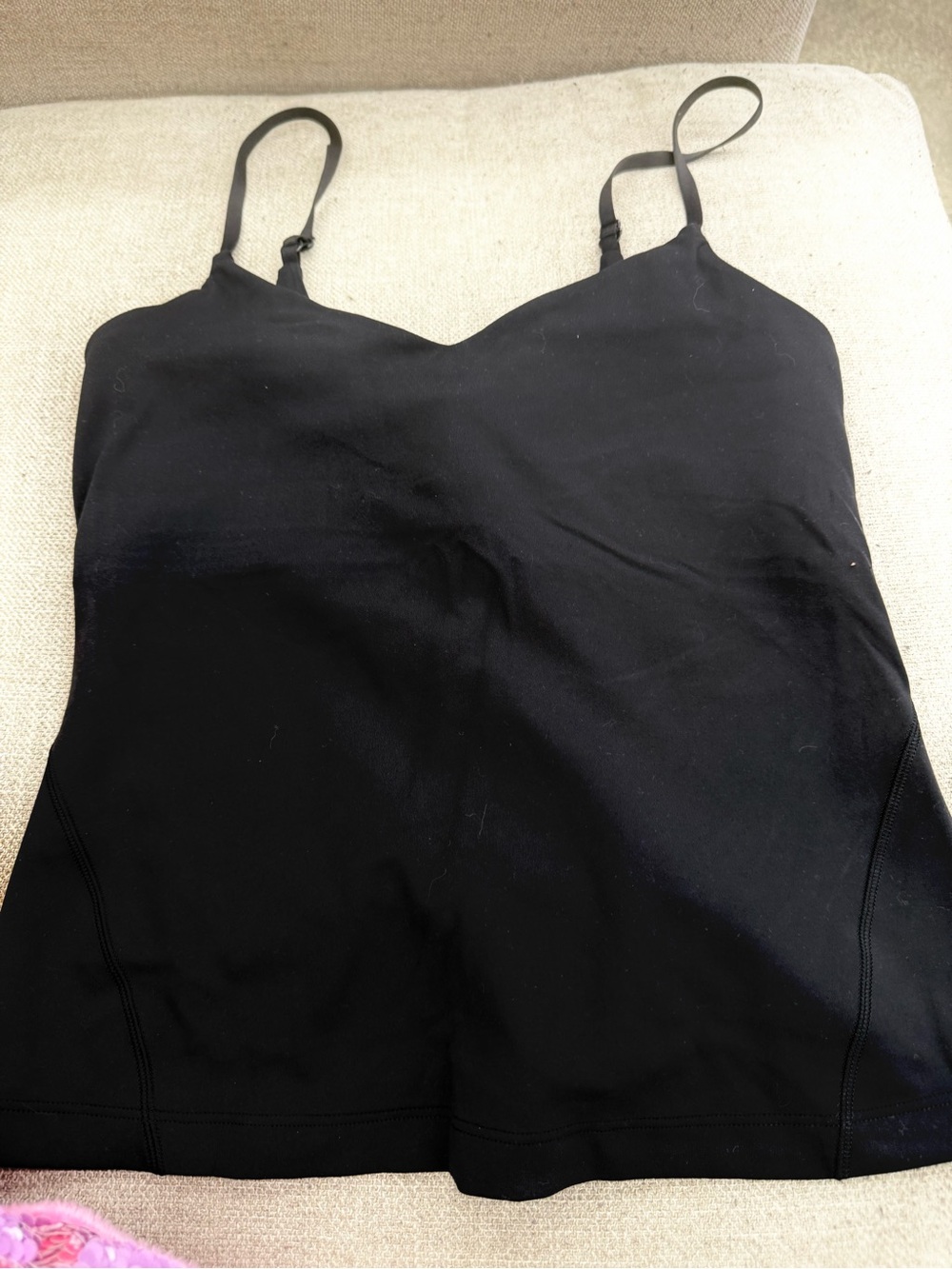 Lululemon Black Slim Cami Tank Top with Adjustable Straps